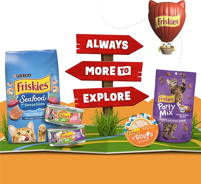 Purina Friskies Natural, Grain Free Lickable Cat Treats Lil’ Soups With Tuna in Chicken Broth - (Pack of 8) 1.2 oz. Cups