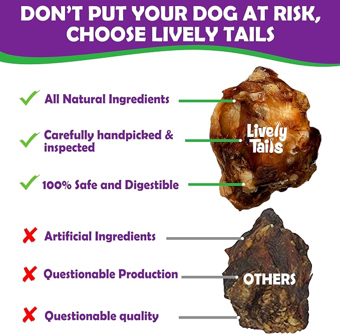 Knuckle Bones for Large Dogs, Cow Knee Caps for Dogs, Real Dog Bones Long Lasting for Aggressive Chewers, Natural Treats, 25 Count