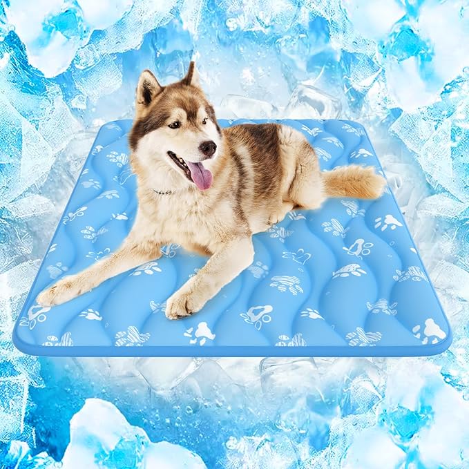 Rywell Super-Absorbent Cooling Mat for Dogs 36"x27" Arc-Chill 3.0 & Color-Changing Dog Cooling Mat, Stay Cool & Dry, Washable, Non-Slip Pet Bed Mat for Floors, Sofas, Kennels