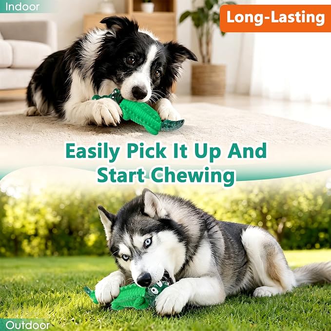 Fuufome Tough Dog Chew Toys for Small & Medium and Large Dogs，Long-Lasting Chew Toys for Gentle to Moderate Chewers, Great for Indoor & Outdoor Play, Easy to Clean