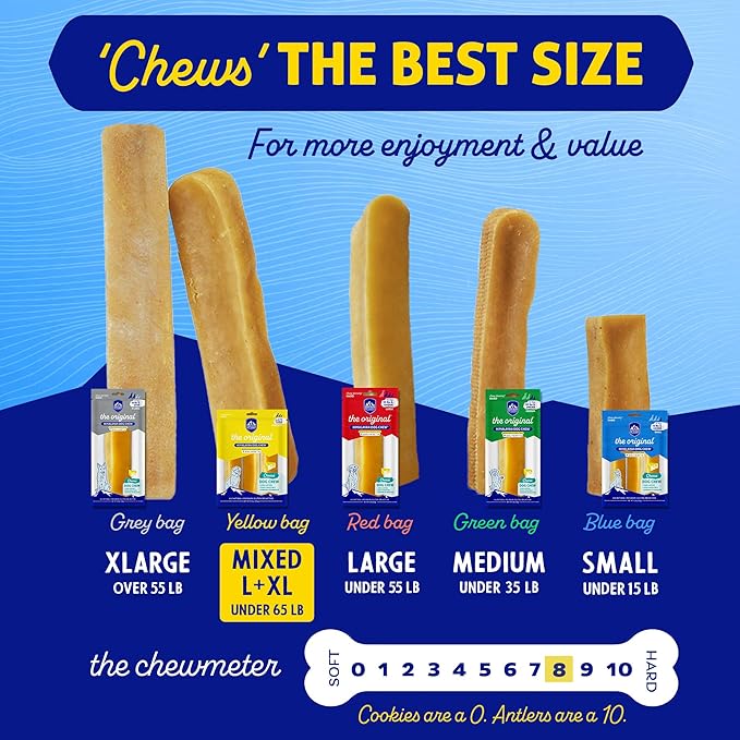 Himalayan Dog Chew Chicken Yak Cheese Dog Chews, The Better-for-You Chew, 100% Natural Long Lasting, Healthy Dog Treats, Lactose & Grain Free, Protein Rich, for Dogs 65 Lbs & Smaller, 2-Count