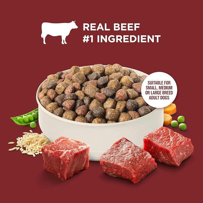 Nutrish Real Beef, Pea & Brown Rice Recipe Whole Health Blend Dry Dog Food, 40 lb. Bag, Packaging May Vary (Rachael Ray)