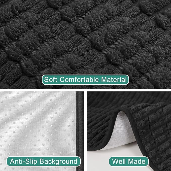 Foxdecor Couch Arm Covers Sofa Armrest Cover, Arm Chair Covers Set of 2, Non-Slip Arm Rest Cover for Sofa, Armchair Slipcovers Couch Protector. (Black 24x28 inch)