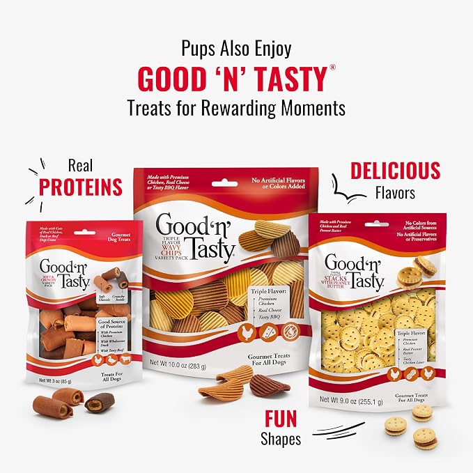Good'n'Fun Triple Flavored Rawhide Kabobs for Dogs 36 Count (Pack of 12)