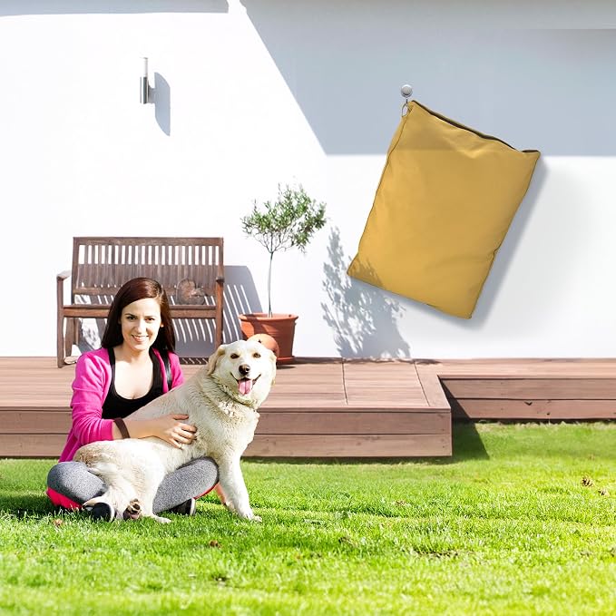 Sytopia Durable Dog Beds for Medium Dogs with Machine Washable Cover, Great for Indoor, Outdoor, Crate, Patio Use, Yellow, XL