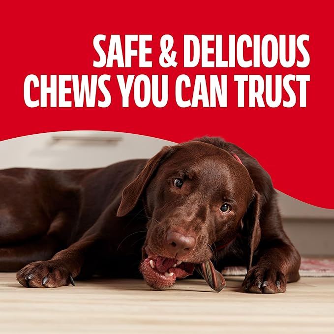 Milk-Bone Comfort Chews, Dog Treats with Unique Chewy Texture and Real Beef, 9 Chews (Pack of 4)