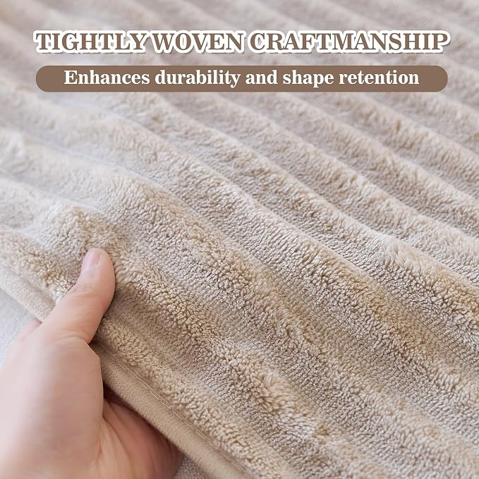 MYSKY HOME 100% Waterproof Couch Cover, Couch Covers for Dogs Washable, Non Slip Couch Covers for 2 Cushion Sofa Pet Friendly, Sofa Covers Slipcover Furniture Protector Dog Bed Cover, Khaki, 35"x63"