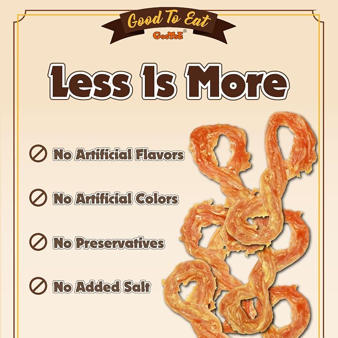 Gootoe Turkey Tendons for Dogs – All-Natural, Hypoallergenic Dog Treats, Rawhide Alternative, Long Lasting Puppy Chews, Healthy Dog Treats for Small Breeds, Rope (S), 1 lb