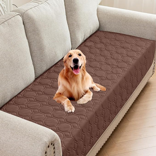 ZNSAYOTX Ultimate Cozy Blankets (30"x70") 100% Waterproof Sofa Mat Blanket for Dog Pets, Bed Couch Protector with Non-Slip Back Washable Durable, Pee Scratch Proof Easy to Clean (Coffee)