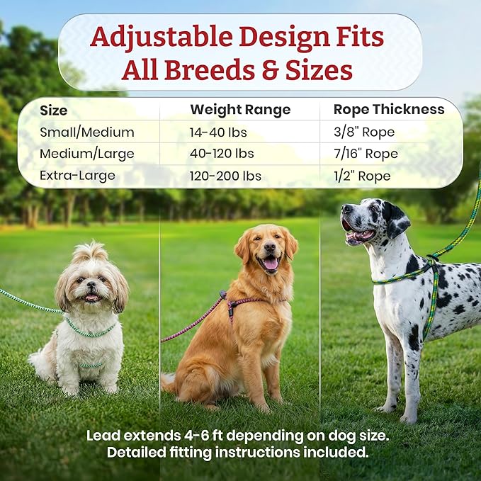 Harness Lead No Pull Dog Harness and Leash Set, Anti Pull Dog Harness, One-Piece Cushioned Rope Safely Prevents Escaping and Pulling (Medium/Large, Pink/Purple)