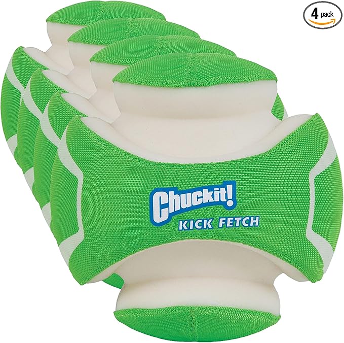 Chuckit! Kick Fetch Max Glow Ball, Large (8 Inch) Glow in the Dark Dog Toy (Pack of 4)