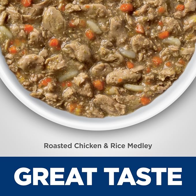 Hill's Science Diet Adult 1-6 Healthy Cuisine Wet Cat Food, Roasted Chicken & Rice Medley in Gravy, 2.8 oz. Cans, 24-Pack