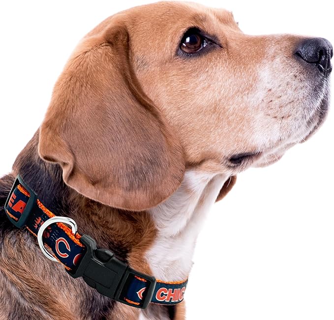 Pets First NFL Chicago Cubs Licensed PET COLLAR, Small - Heavy-Duty, Strong, and Durable Dog Collar. Available in 31 Football Teams and 4 Sizes