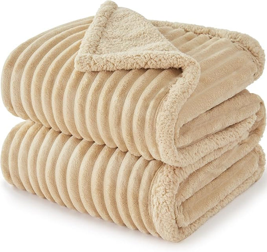 AIPERRO Waterproof Dog Blanket for Medium Dogs, Washable Soft Puppy Cat Blanket Flannel Cotton Velour for Sofa Couch Protector, Comfort & Security Reversible Bed Protection for Pet, 30"X40", Khaki