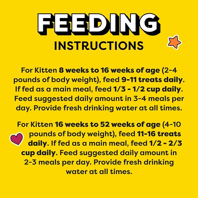 Temptations Kitten Treats Classic Crunchy and Soft Cat Treats, Chicken and Dairy Flavor, 6.3 oz. Pouch (Pack of 10)