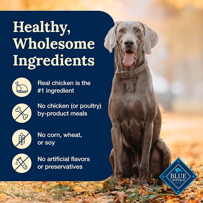 Blue Buffalo Delectables Natural Wet Dog Food Toppers, Tasty Chicken Cuts in Gravy, 3-oz. (24 Pouches)