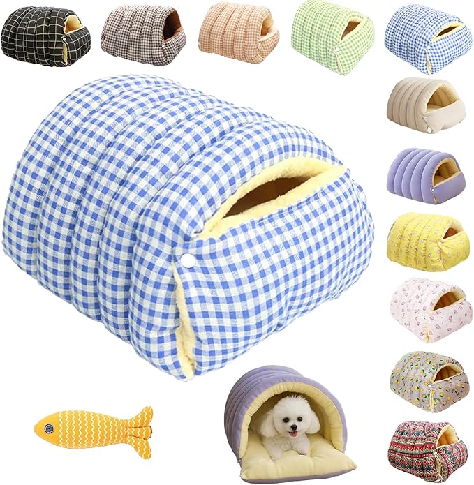 Cozy Monster Cat Bed, Niopets Cave Style Pet Bed, Warm Cats Tent Nest for Sleeping & Lounging, Removable and Washable Winter Closed-Off Cat Bed, Cute House for Small Dogs and Pets (K, Large)