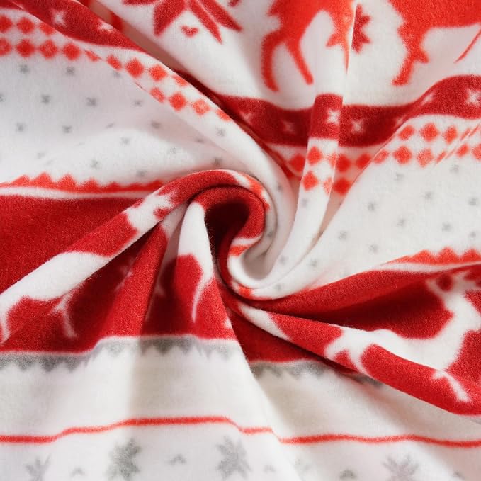 CAI TENG Red Christmas Blankets Bulk 50 X 60 inch Fleece Throw Blanket 6 Pack Printed Blankets Christmas Decoration Small Throw for Sofa Home Gift