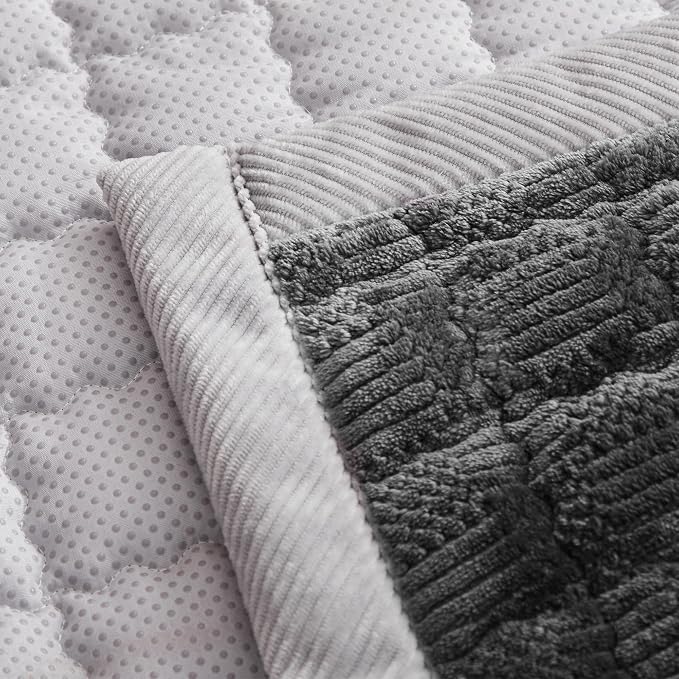 Couch Cover for Dogs Washable,Anti-Slip Back Cat Mat Pet Pad Blanket for Furniture Protector,Fuzzy Pet Sofa Cover for 3 Cushion Couch Sofa Pets Friendly (Dark Gray, 1pc/27.6"x82.7"/Seat Cover)