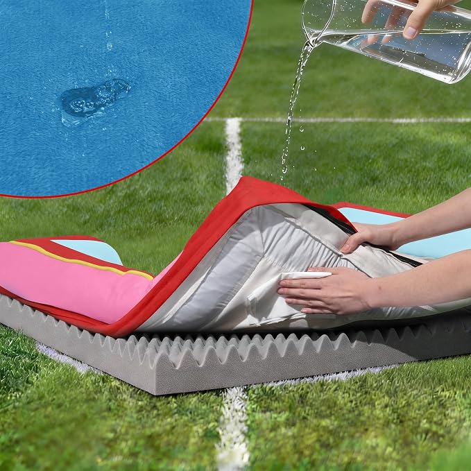 Comfort Expression Orthopedic Dog Bed for Large Dogs 36x27 Inch, Waterproof Egg Crate Foam Large Pet Bed with Bolsters, Dog Couch with Washable Cover & Non-Slip Bottom, Los Angeles