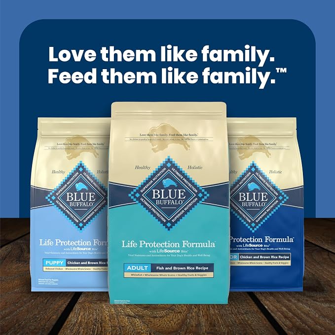 Blue Buffalo Life Protection Formula Fish & Brown Rice Adult Dry Dog Food, Supports Immunity with Antioxidant-Rich LifeSource Bits, Promotes Healthy Muscle Development, Skin & Coat Health, 30 lbs.