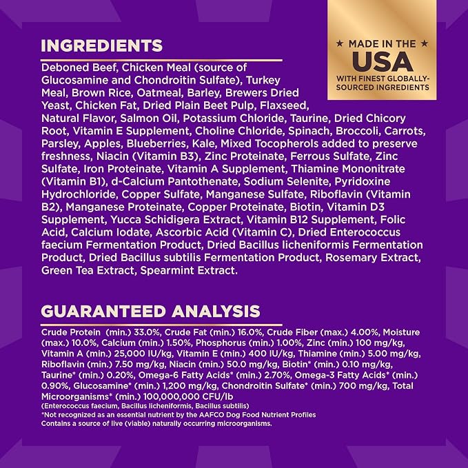 Wellness CORE+ Adult Dry Dog Food with Freeze Dried Pieces, Wholesome Grain Kibble+, Natural, High Protein, Beef and Barley Recipe, 18 lb Bag