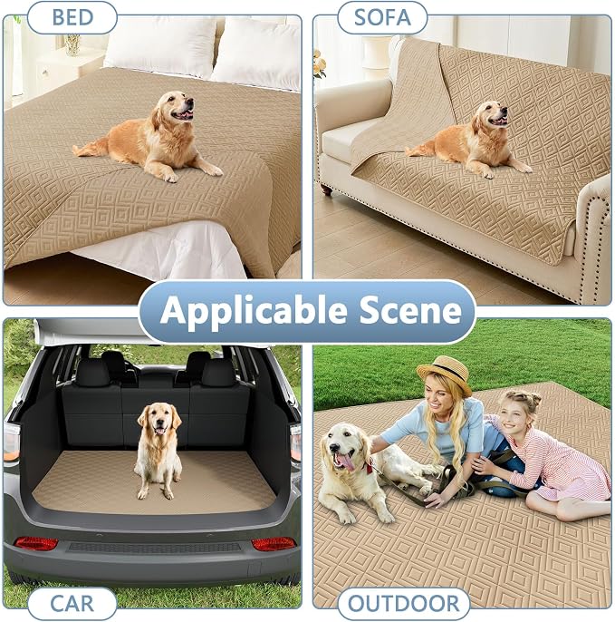 hyha Waterproof Dog Blanket, Soft Dog Bed Cover Pet Blankets, Waterproof Sofa Couch Cover for Dogs Washable, Reversible Pet Couch Covers for Sofa Furniture (30x70 Inch, Camel/Camel)