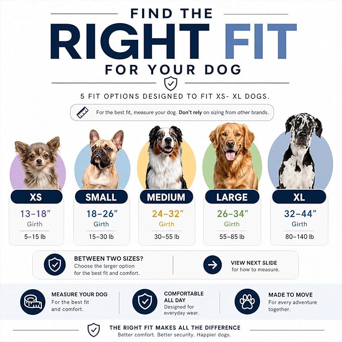 ShawnCo Essential Dog Harness, No-Pull Pet Vest with 3 Leash Clips, No Choke, Reflective, Adjustable and Padded, for Easy Walking and Training for Small, Medium and Large Dogs (Driftwood, M)