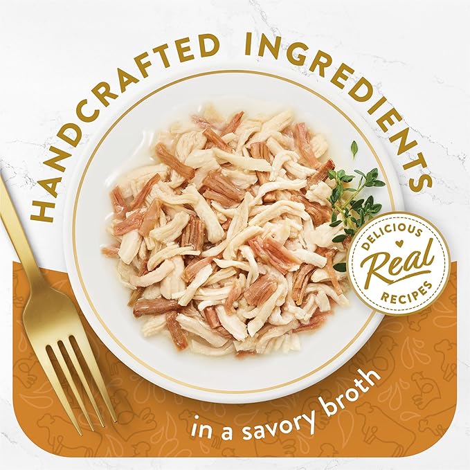 Purina Fancy Feast Appetizers Lickable Grain Free Cat Food Topper White Meat Chicken and Shredded Beef Appetizer - (Pack of 10) 1.1 oz. Trays
