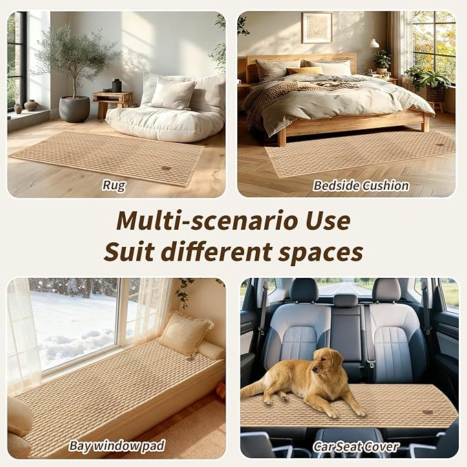 Couch Covers for Dogs Washable, 27.6"x59.1" Velvet Dog Couch Cover Protector, Fuzzy Plush Pet Sofa Cover for Loveseat, Sofa Covers for Pets(1,Light Brown,2 Seater Sofa Pad Cover)