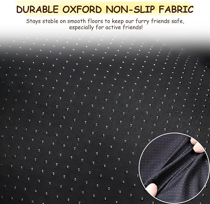 Washable Dog Bed for Small to Large Dogs, Calming Anti Anxiety Medium Dog Bed, Deluxe Plush Faux Fur Crate Beds, Comfy Fluffy Kennel Pad Pet Mat with Non-Slip Bottom, 41"x27", Dark Grey