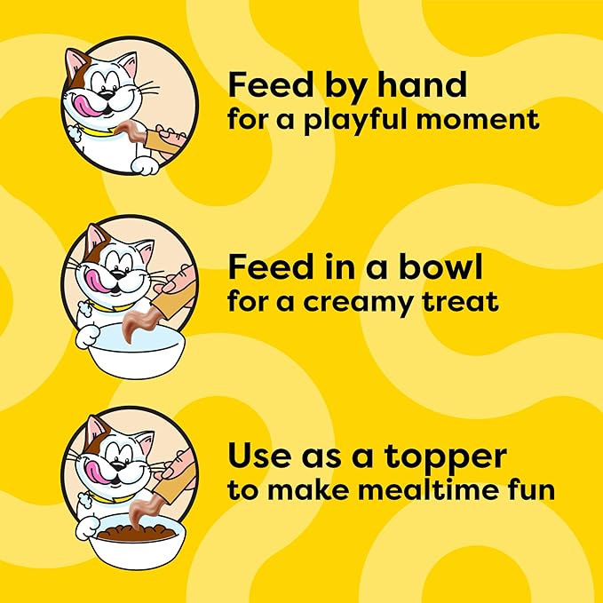 Temptations Creamy Puree Squeezable Lickable Wet Cat Treat Variety Pack, 0.42 oz. Tubes, 120 Count