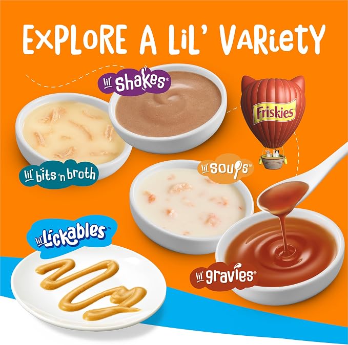 Friskies Purina Lil' Lickables with Chicken or Tuna Variety Pack Lickable Cat Treats  - 5 oz. (Pack of 20)