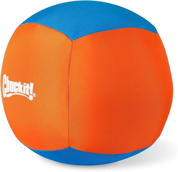 Chuckit! Big Air Fetch Ball Dog Toy (14 Inch) Herding Instincts Dog Toy, for Interactive, Non-Chewing Activities, for All Breeds, Inflating Pump Included