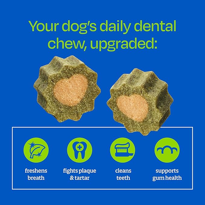 Ark Naturals Soft Brushless Toothpaste for Large Breeds, 18 oz Bag, Soft-Baked Dog Dental Chew with Toothpaste Center, Freshen Breath, Reduce Plaque & Tartar