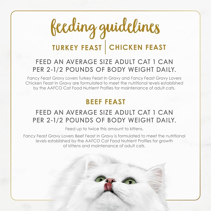 Purina Fancy Feast Gravy Lovers Poultry and Beef Grilled Gourmet Wet Cat Food Variety Pack - (Pack of 24) 3 oz. Cans