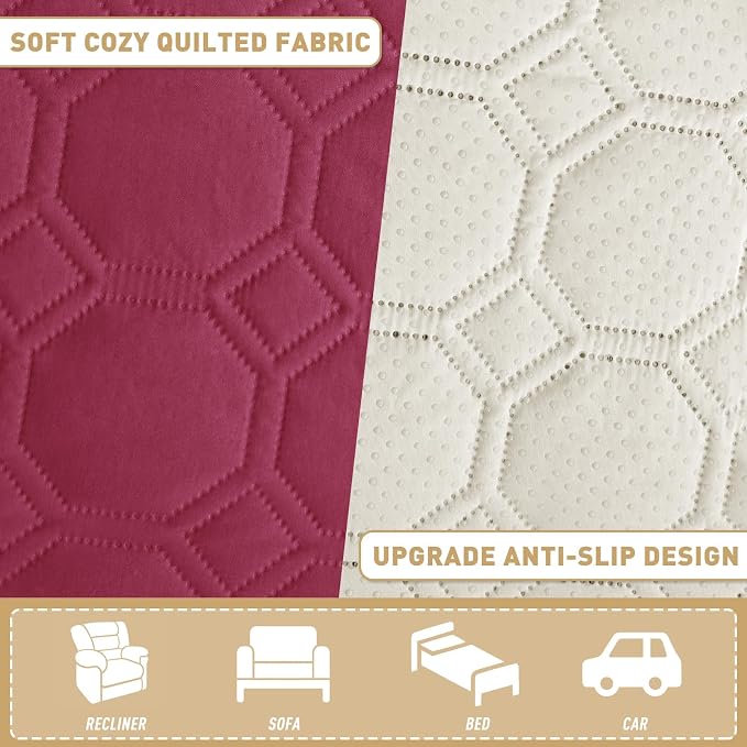ZNSAYOTX Ultimate Cozy Blankets (68"x82") 100% Waterproof Bed Mat Blanket for Dog Pets, Couch Sofa Protector with Non-Slip Back Washable Durable, Pee Scratch Proof Easy to Clean (Wine Red)