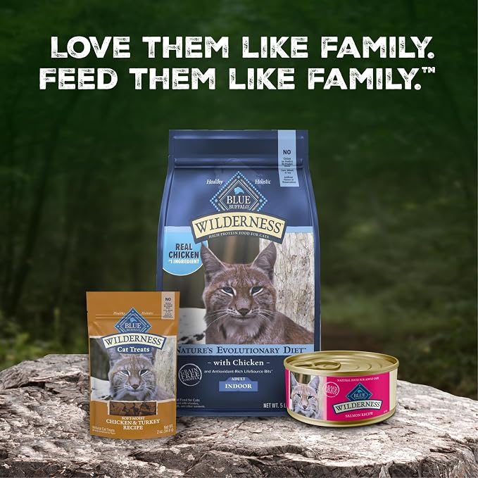 Blue Buffalo Wilderness Salmon Paté Adult Wet Cat Food, High-Protein & Grain-Free Recipe Enhanced with Vitamins, Minerals, and Other Nutrients, 3-oz. Cans (24 Count)