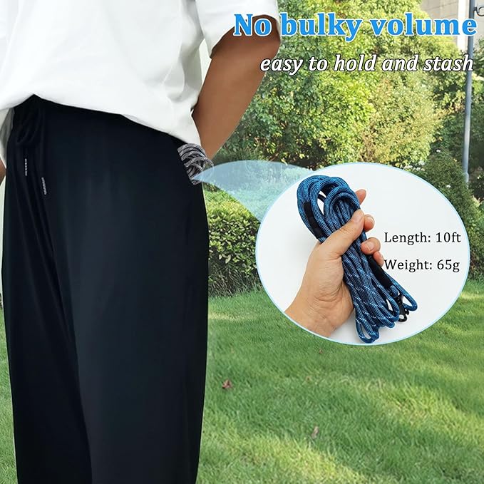 WYuZe Reflective X-Small Dog Leash 6/10/15 FT, Thin 1/5" Lightweight Rope Leash for Puppy Training, Walking Leads for Cats Chihuahua Maltese Small Pets Up to 15lb, (10FT, Blue)