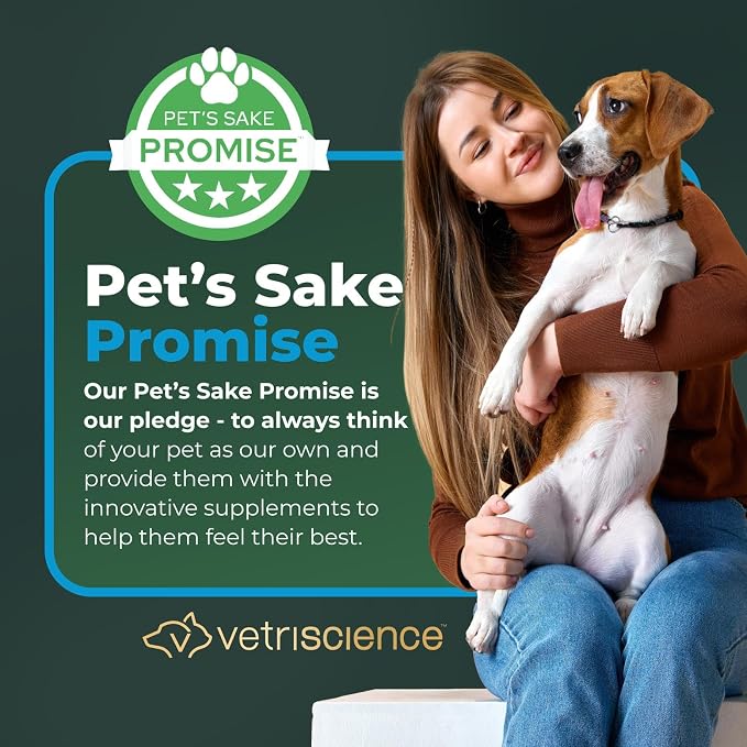 VetriScience Veterinary Strength Calm & Confident Chews - Stress Supplement for Pets - Supports Brain Function for Cats & Dogs - with L-Theanine, Thiamine & More - 60 Count