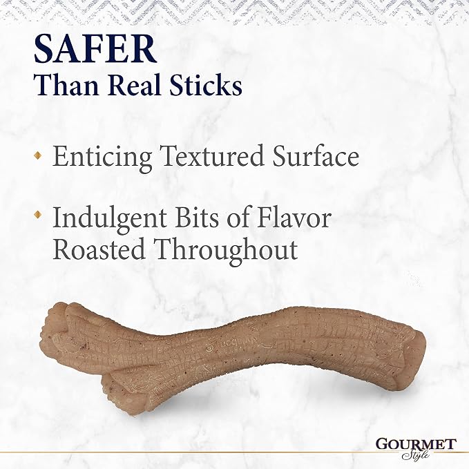 Nylabone Gourmet Style Stick Strong Chew Toy for Dogs, Peanut Butter Flavor, X-Large - 50+ lbs, 1 Count