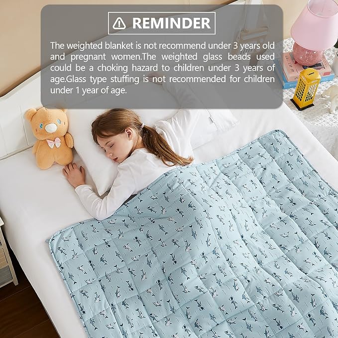 L'AGRATY Weighted Blanket - 36"x48" 3lbs Microfiber Material with Glass Beads Small Blanket for All-Season Summer Fall Winter Soft Thick
