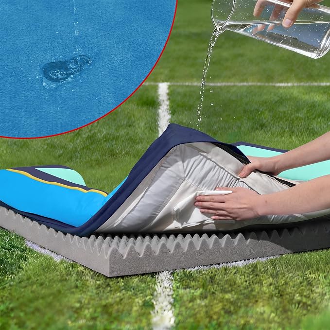 Comfort Expression Orthopedic Dog Bed for Large Dogs 36x27 Inch, Waterproof Egg Crate Foam Large Pet Bed with Bolsters, Dog Couch with Washable Cover & Non-Slip Bottom, New Jersey