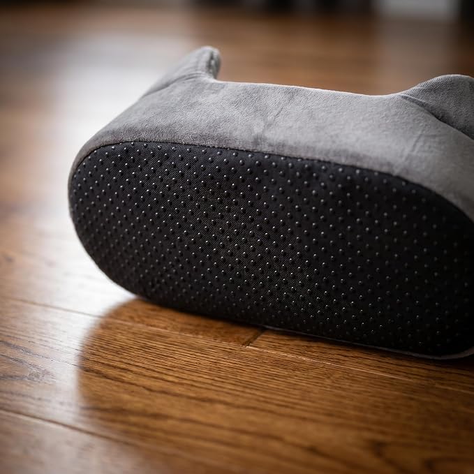 Medium Dog Bed Cat Bed 18x26 Inch, Calming Pet Bed for Dogs & Cats, Machine Washable Dog Bed，Half-Enclosed Open-Top Velvet Anti-Anxiety Bed, Cozy Snuggle Bed (Grey)