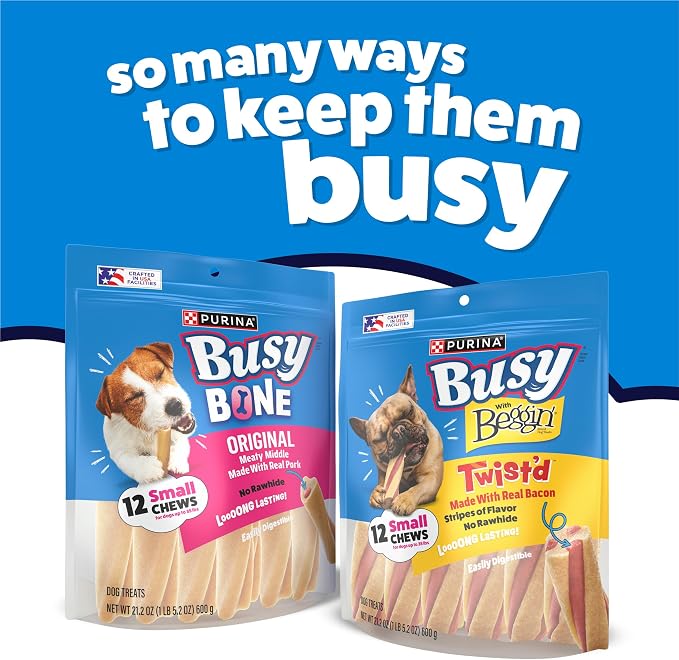 Purina Busy with Beggin’ Twist’d Mini Adult Dog Chew Bone Treats - 12 ct. Pouch
