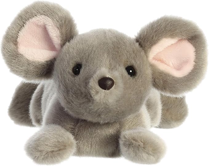 Aurora® Adorable Mini Flopsie™ Missy Mouse™ Stuffed Animal - Mini Companions Ready for Playful Adventures - for Kids All Ages, Toddlers, Adults, and Families - Gray 8 Inches