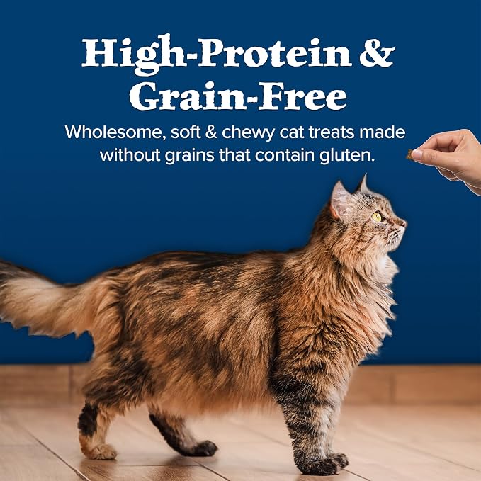 Blue Buffalo Wilderness Soft Cat Treats, Grain-Free and Protein-Rich, Great for Training, Chicken & Turkey Recipe, 2-oz. Bag (Pack of 12)