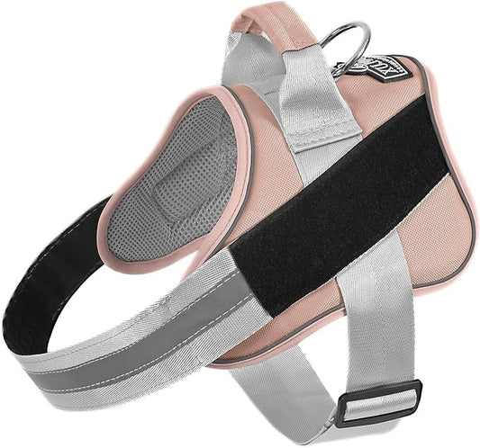 Dog Harness, No-Pull Reflective Dog Vest, Breathable Adjustable Pet Harness with Handle for Outdoor Walking - No More Pulling, Tugging or Choking
