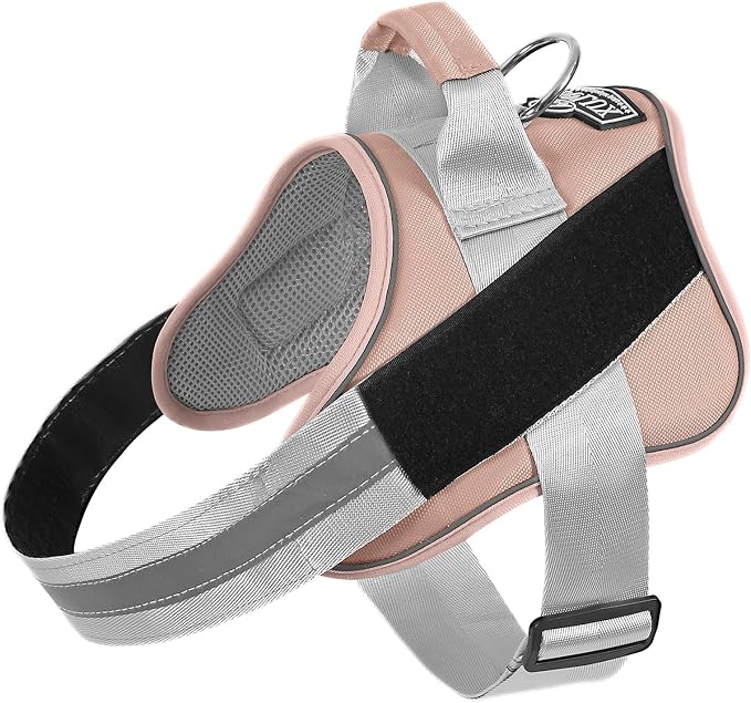 Dog Harness, No-Pull Reflective Dog Vest, Breathable Adjustable Pet Harness with Handle for Outdoor Walking - No More Pulling, Tugging or Choking