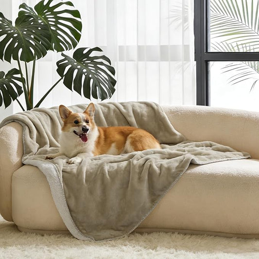 Kritter Planet Waterproof Pet Blanket - Soft Sherpa Dog Blanket, Washable Leakproof Blanket for Pets, Waterproof Pad for Dogs & Cats